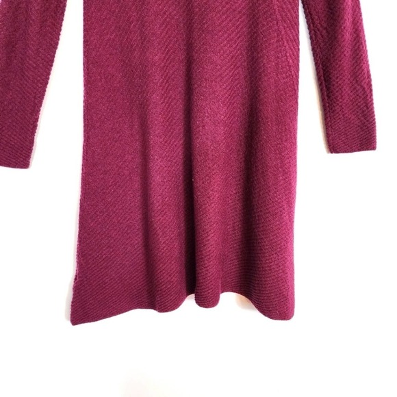 Eileen Fisher 100% Merino Wool Textured V Neck Shift Sweater Dress SZ Small - Picture 3 of 9